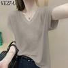Moda feminina casual verão primavera cor sólida estampa manga curta blusas e camisas