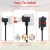 Inline Cord Switch with 3.61FT 14AWG Cable Piggyback Plug Waterproof Extension Cord 20A-250V Inline Power Switch for Appliance E