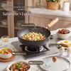 Chudahwang 28cm Flat Bottom Wrought Iron Wok