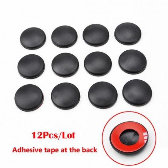 12PCS Car Universal Accessory Interior Door Lock Screw Protector Cover Cap Trim