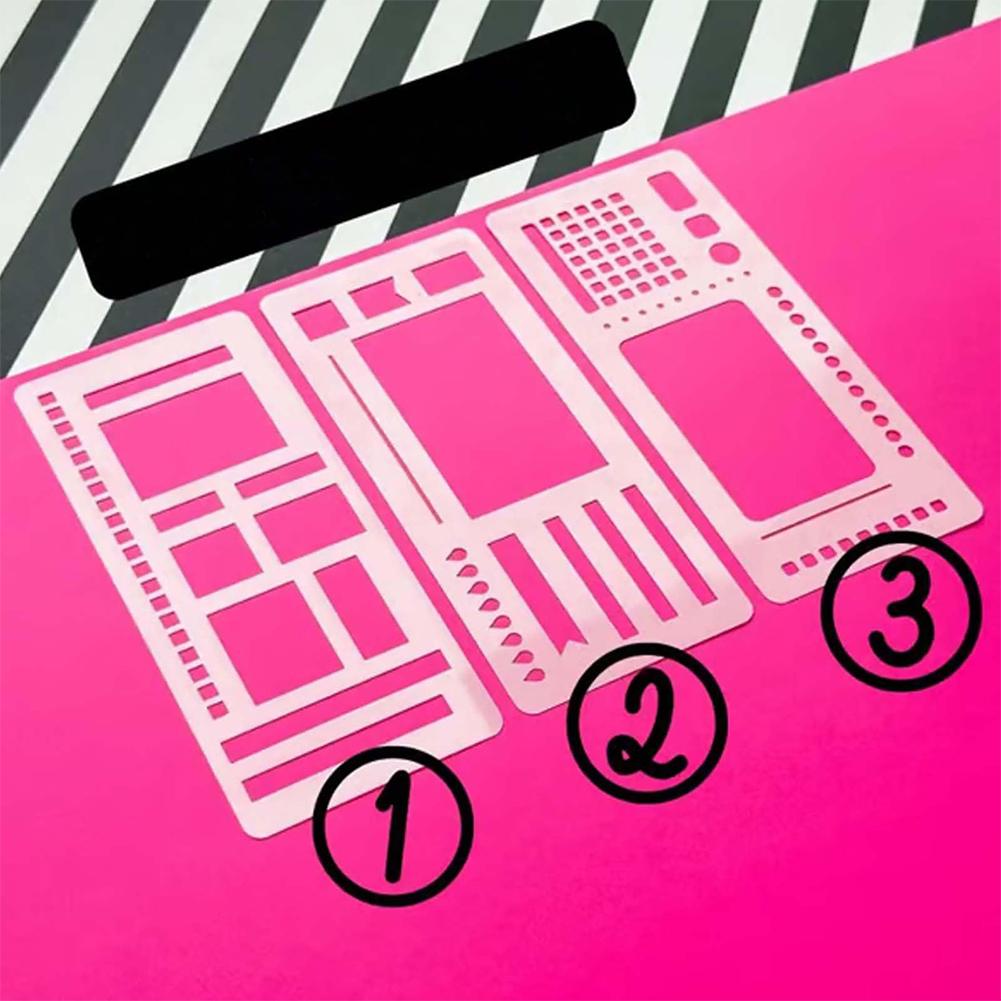 Flexible Record Template with Dot Grid Templates Planner Stencils Drawing Checklist Stencils for Boxes Lines & Daily Planning
