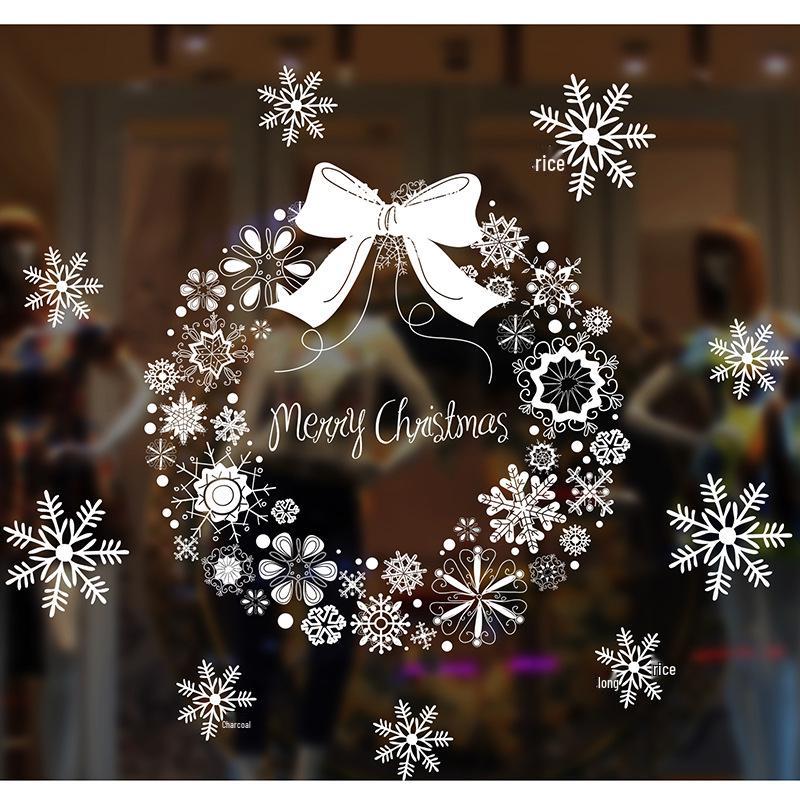 72x54CM White Christmas Static Cling Window Decal
