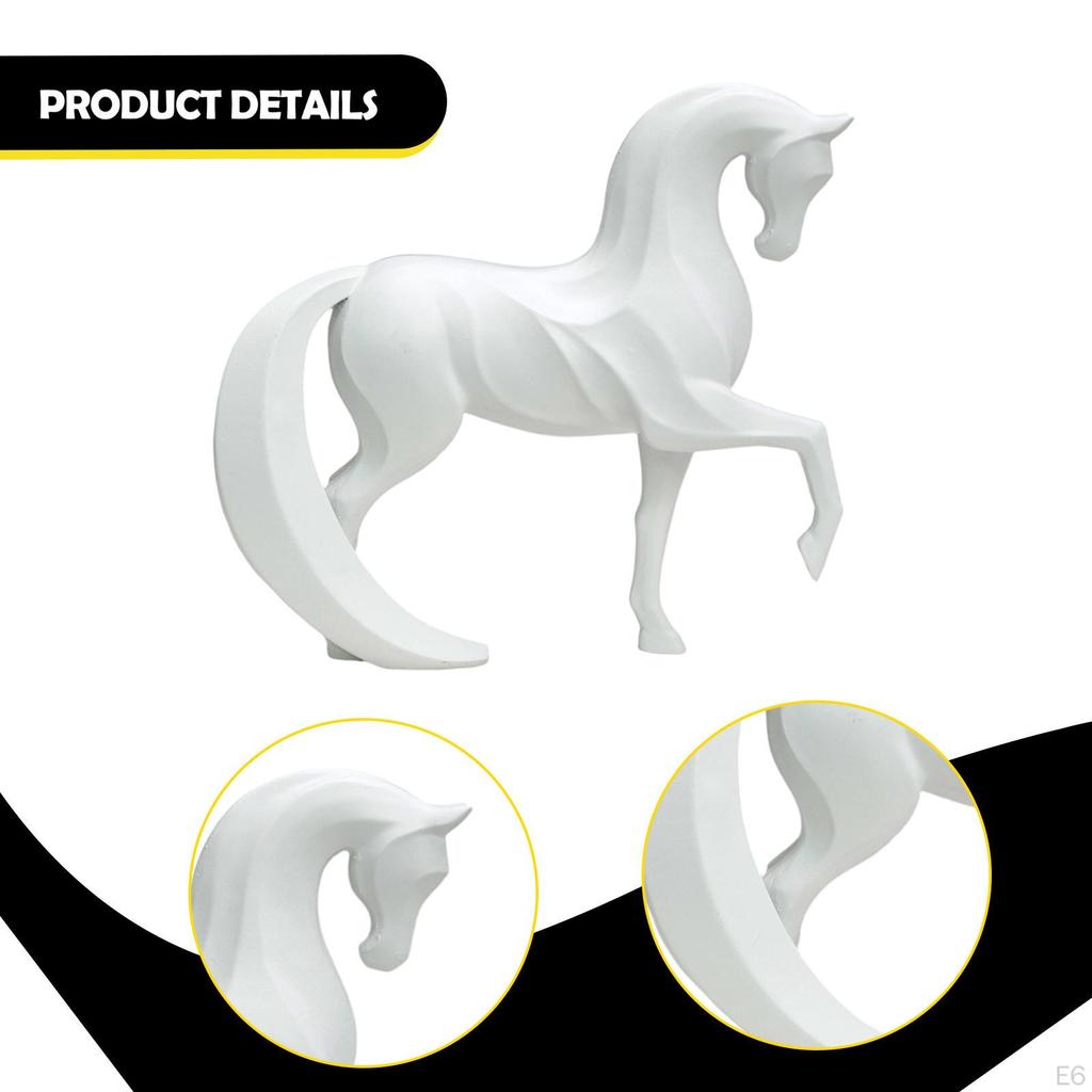 Carved Horse Statue, Animal Figurine, Modern Design, Office Decoration, Craft, Contemporary Art,