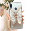 Per ASUS ZENFONE MAX PRO M2 ZB633KL ZB631 KL ZB630KL Custodia per Telefono Gatto Cartone Animato Fiore Farfalla Cover Nera in Morbido Silicone