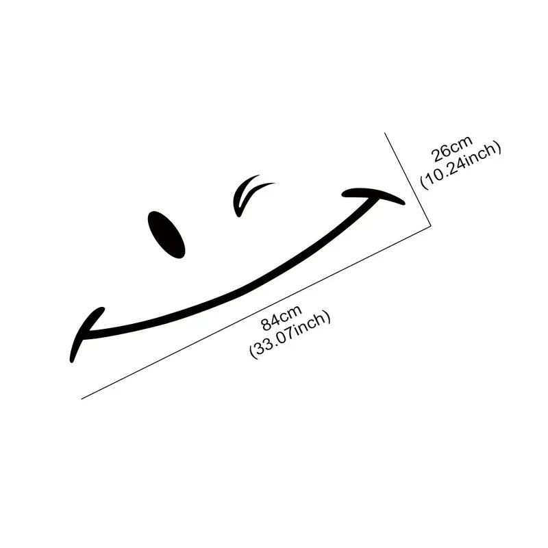 Creative Car Front Rear Bumper Sticker Smile Styling Decal Auto Tuning Accessories For Tesla Model Y S Model 3 BYD Atto Dolphin