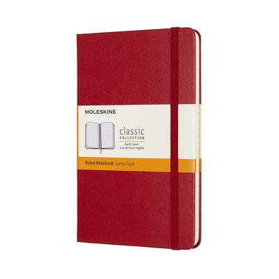 Moleskine Notebook Classic Notebook Hardcover Lined Medium Size Scarlet Red QP050F2