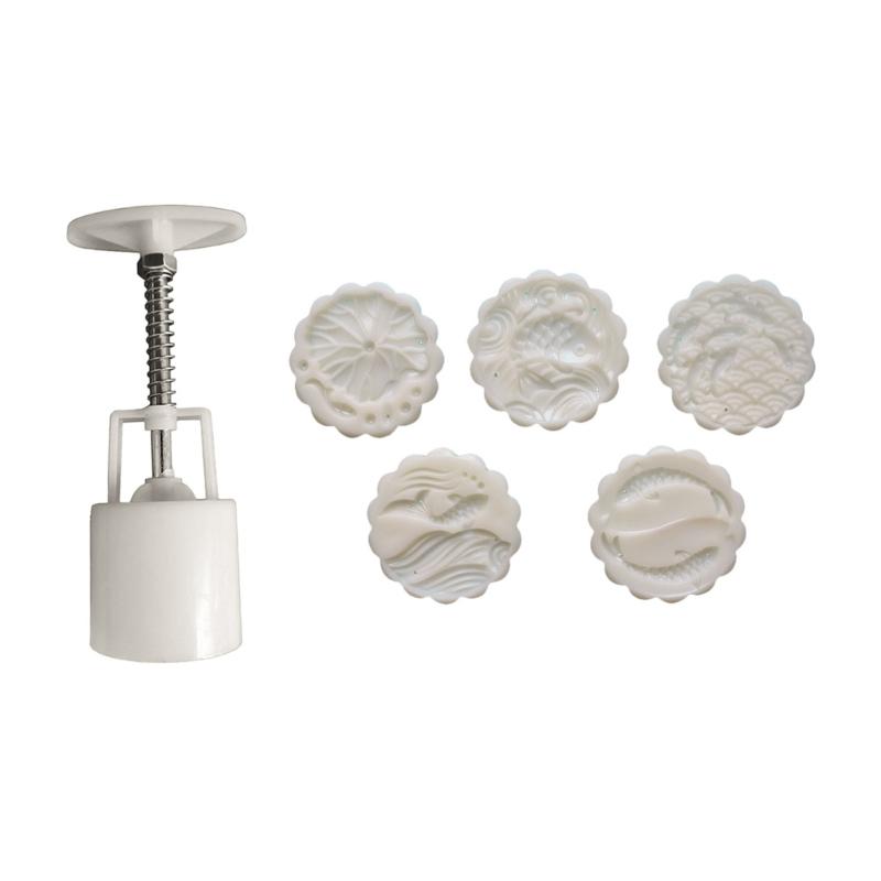 

Mooncakes Molds Cookie Stamps Dessert Baking Tool Hand Pressure Chinese Pastries Mould for Celebration and Gatherings 1