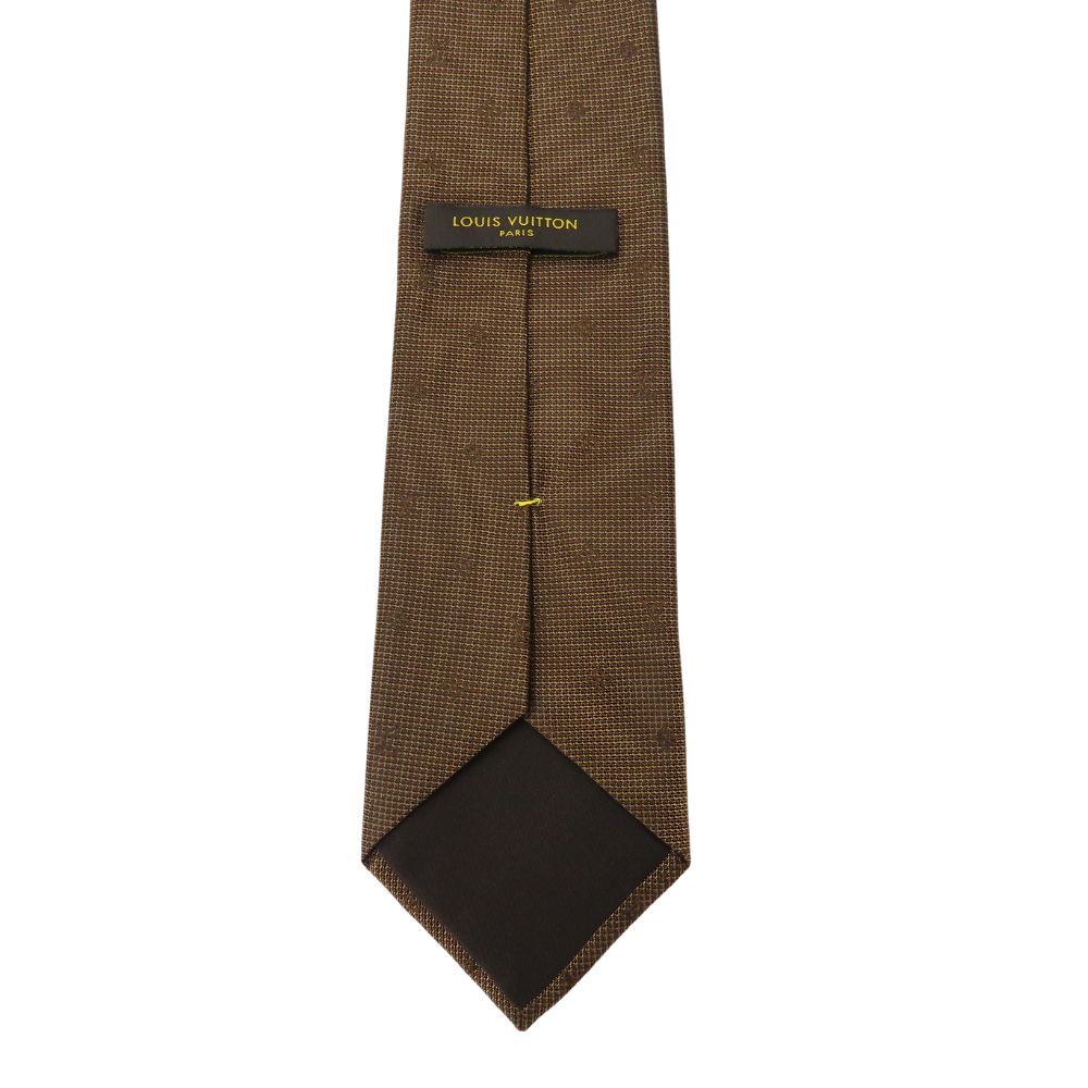 Used LOUIS VUITTON tie Monogram silk Brown suit