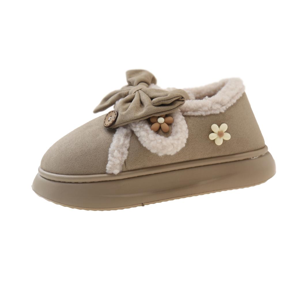 Fashion Cute Snow Boots for Women in Winter Waterproof Thick-soled Warm Cotton Shoes Short Boots Home Shoes Home Slippers