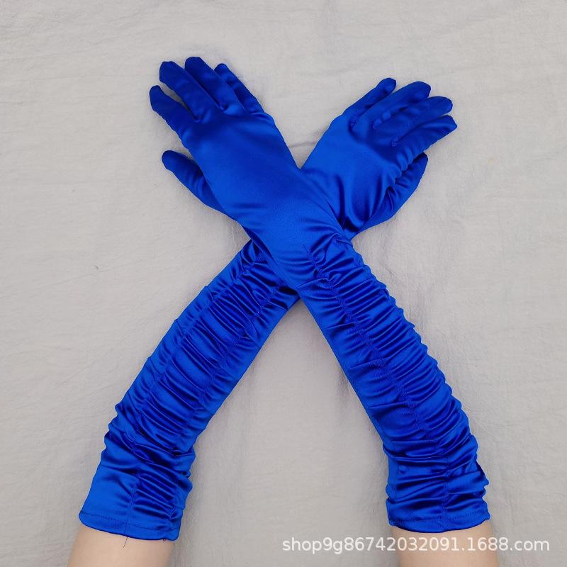 Satin Satin Gloves Long Ladies Halloween Gloves Sexy Dinner Gloves Wedding Gloves Matte Satin Gloves