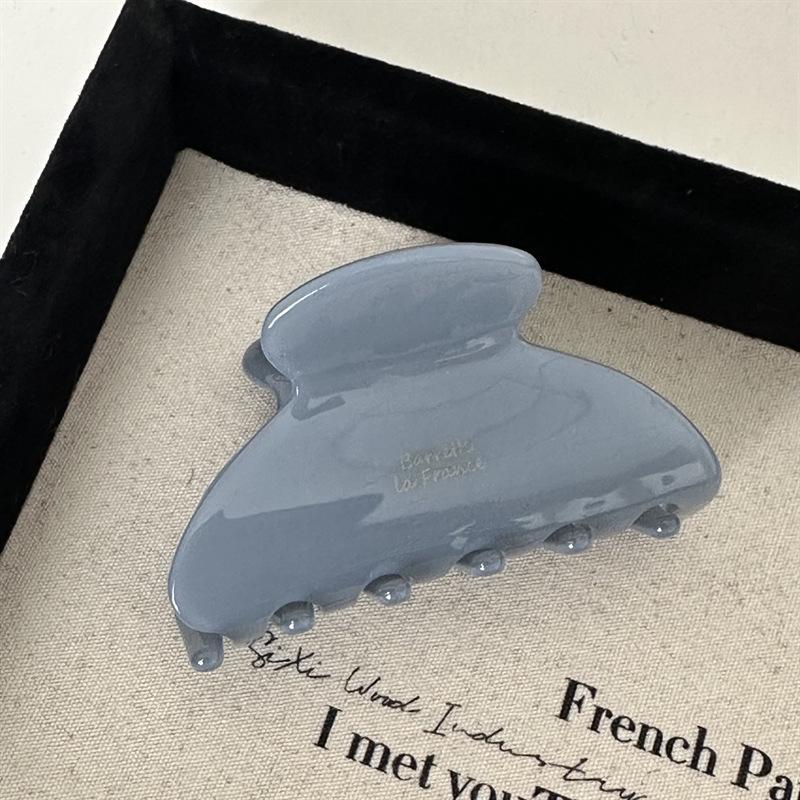 

Korean Acetate Claw Clip for Women - Elegant Half-Up Hairstyle Shark Clip синій