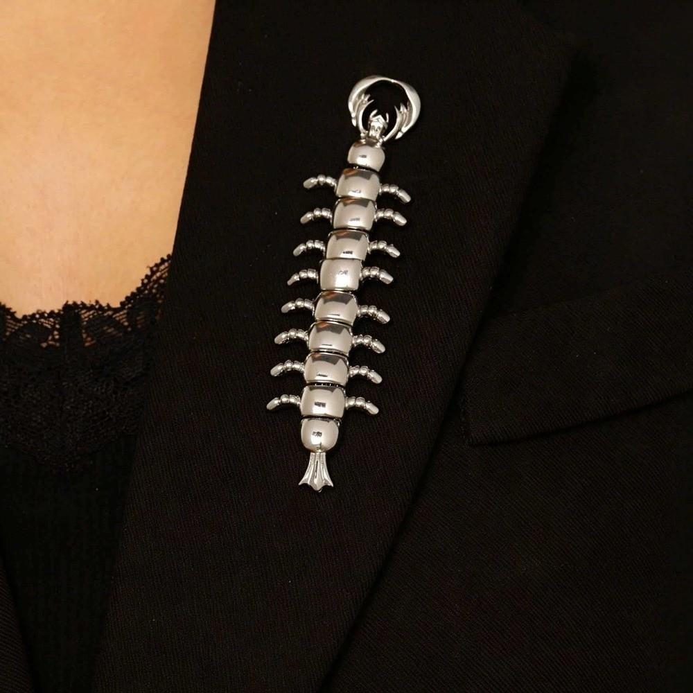 Stainless Steel Centipede Cartilage Jewelry Retro Style Does Not Fade Gothic Punk Stud Earrings Necklace Unique Design