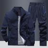 Men's Spring/Autumn Long Sleeve Casual Sports Suit - Middle-aged & Elderly Running Wear