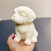 3D Large cute dog candle silicone mold animal dog teddy dog resin silicone mold prone dog ornament concrete cement gypsum mold