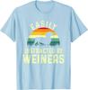 Easily Distracted By Weiners Dachshund Silhouette Unisexs Graphic TShirt Casual Cotton Tee