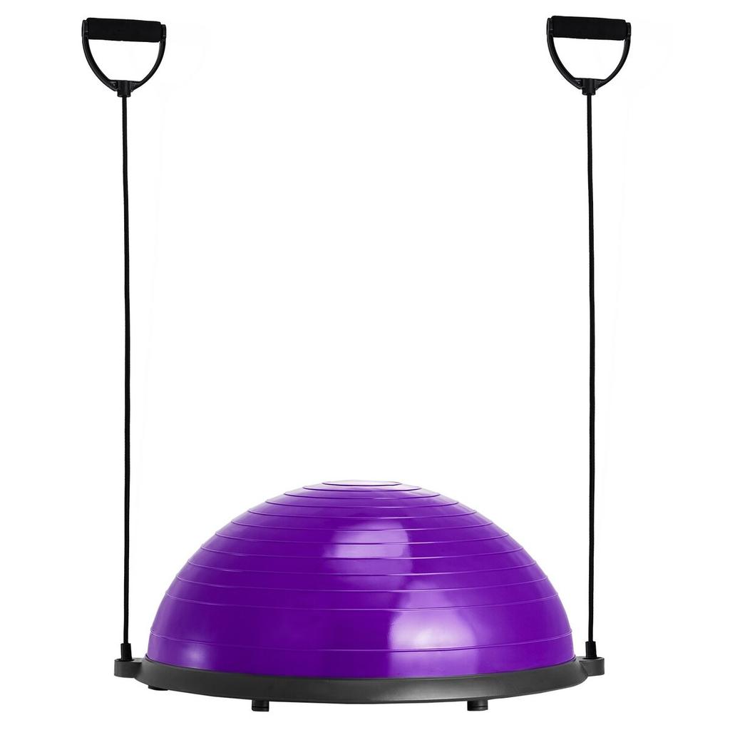 23" Half Exercise Ball Trainer Yoga Balance Stability Ball Resistance Band
