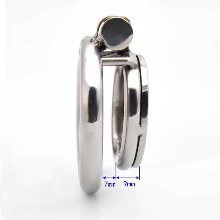 Men's Stainless Steel Chastity Lock Cage - Transgender Adult SM Training Belt