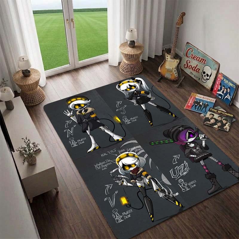 Game Carpet,Murder Drones Gothic Comedy Sci-fi Wasteland Anime Rug,Living Room Carpet,Floor Mat for Bedside,Brithday Gift,chrismas,Christmas Gift