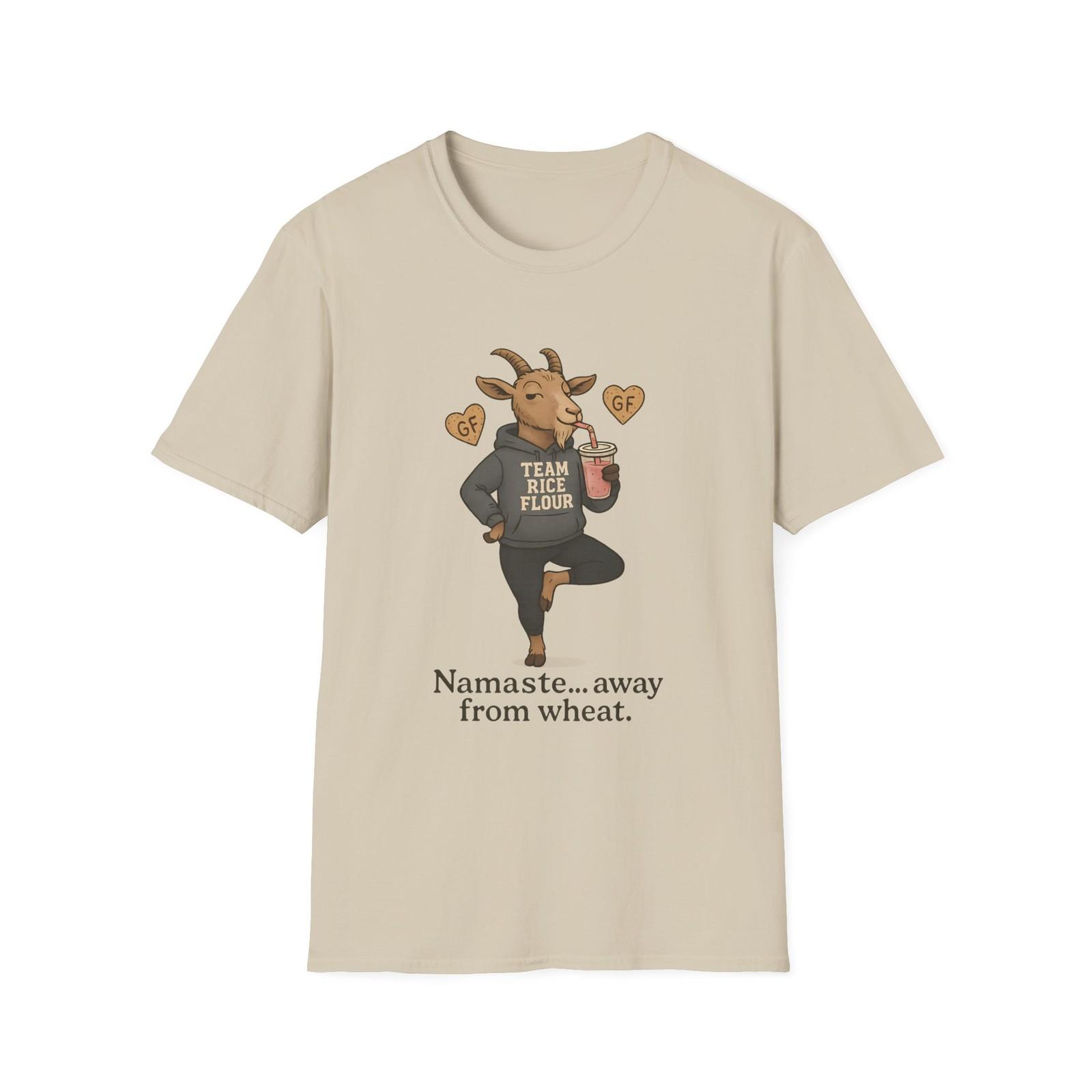 Unisex Softstyle Funny Goat Yoga T-Shirt Mens Womens Tees Top- Gluten-Free, Funny, Retro 4XL