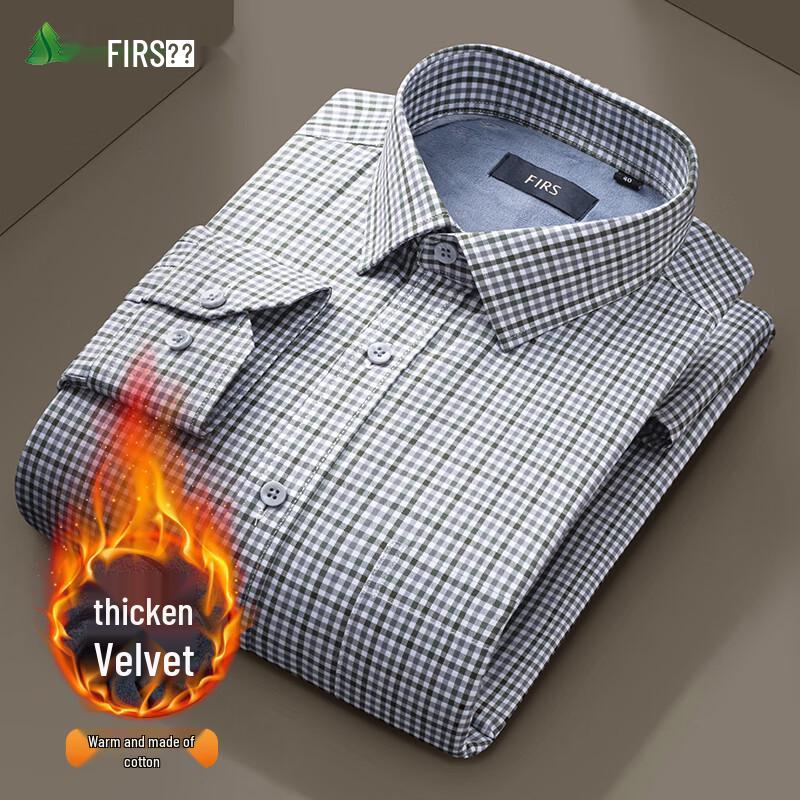 FIRS Men's Winter Fleece-Lined Long Sleeve Shirt