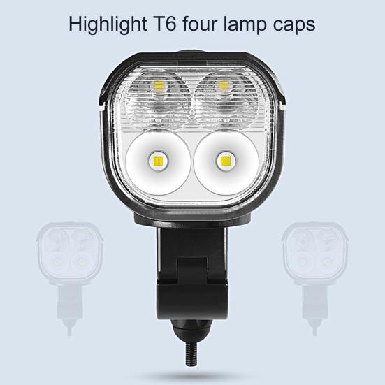 Bicycle Front Light Super Bright USB Rechargeable Quick Release Power Display High Decibel Horn Night Lighting Life Waterproof