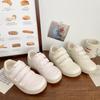 Pink Velcro Board Shoes Female Ugly Cute Spring and Summer New Niche Leather Surface Student Sports Little White Shoes