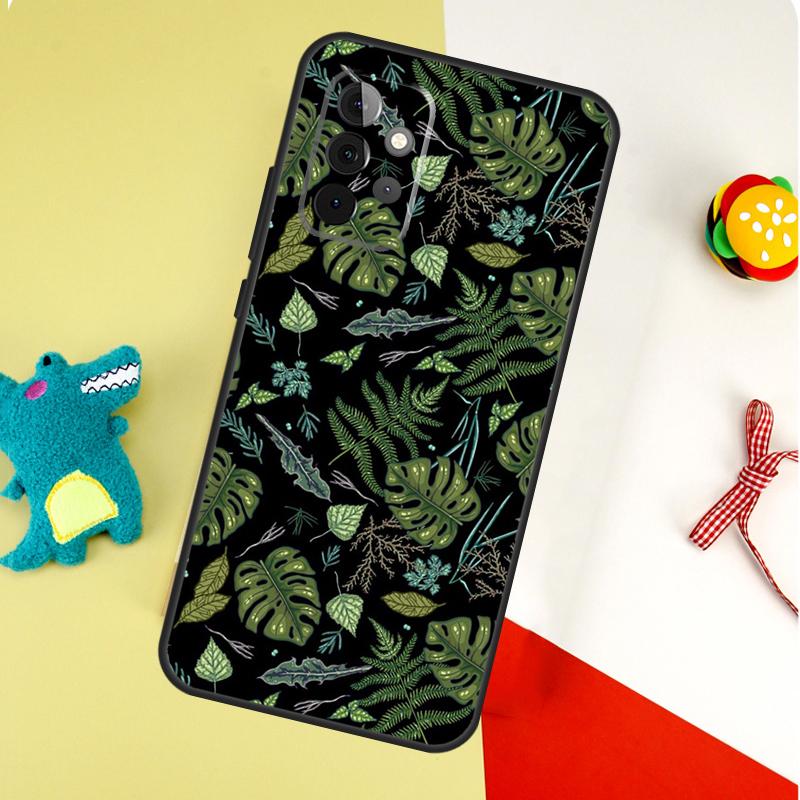 Tropical Monstera Leaves For Samsung Galaxy A05 A06 A16 A54 A34 A14 A55 A35 A15 A53 A33 A13 A22 A32 A52 Phone Case