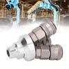 3 Way Connector Chrome Plated Pneumatic Component Carbon Steel G1 2in Thread Quick Coupler
