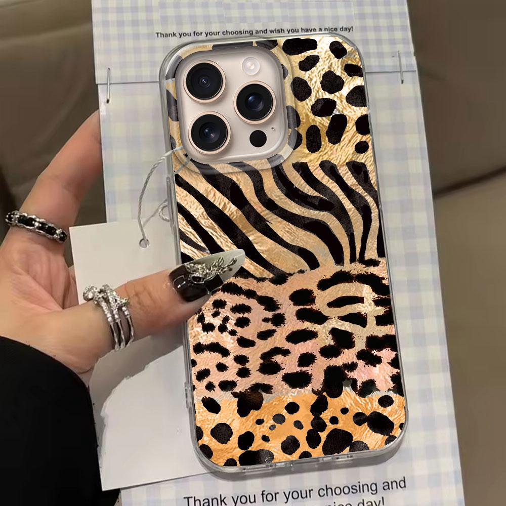 Leopard Cherry Fruit Vortex Texture Women Phone Case for iphone 16 15 14 7 8 Plus 13 11 12 Pro Max X XS XR SE2022 2020 16e Cover