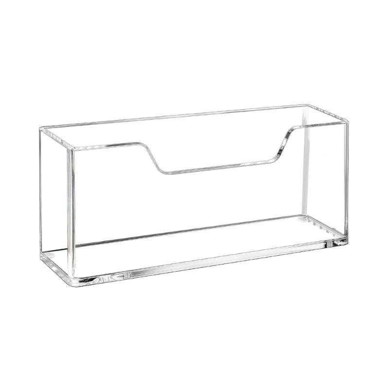 Clear Acrylic Napkin Organizers Stand With Space Saving Designs for Bathroom Kitchen Use