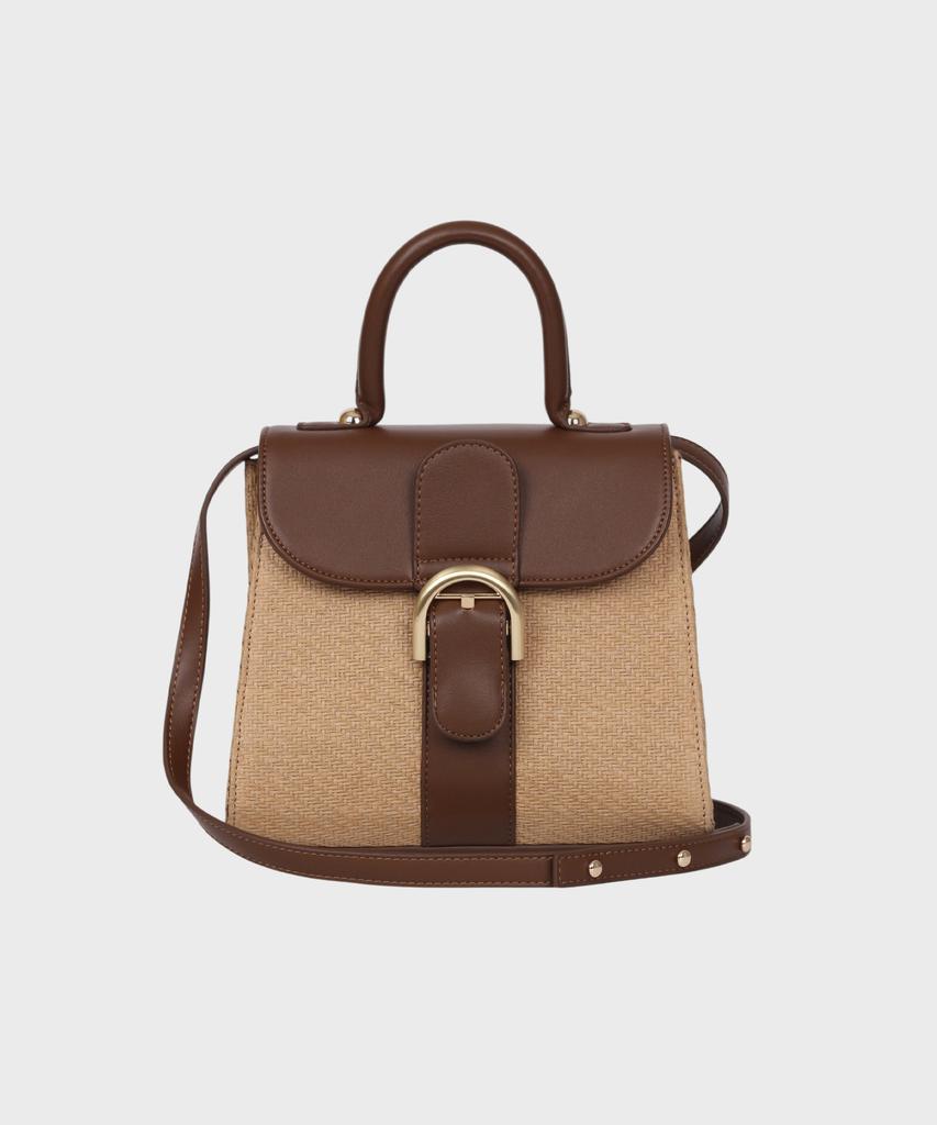 Studio Saera Rattan Mini 2-Way Tote Bag H23H895 Dark Brown