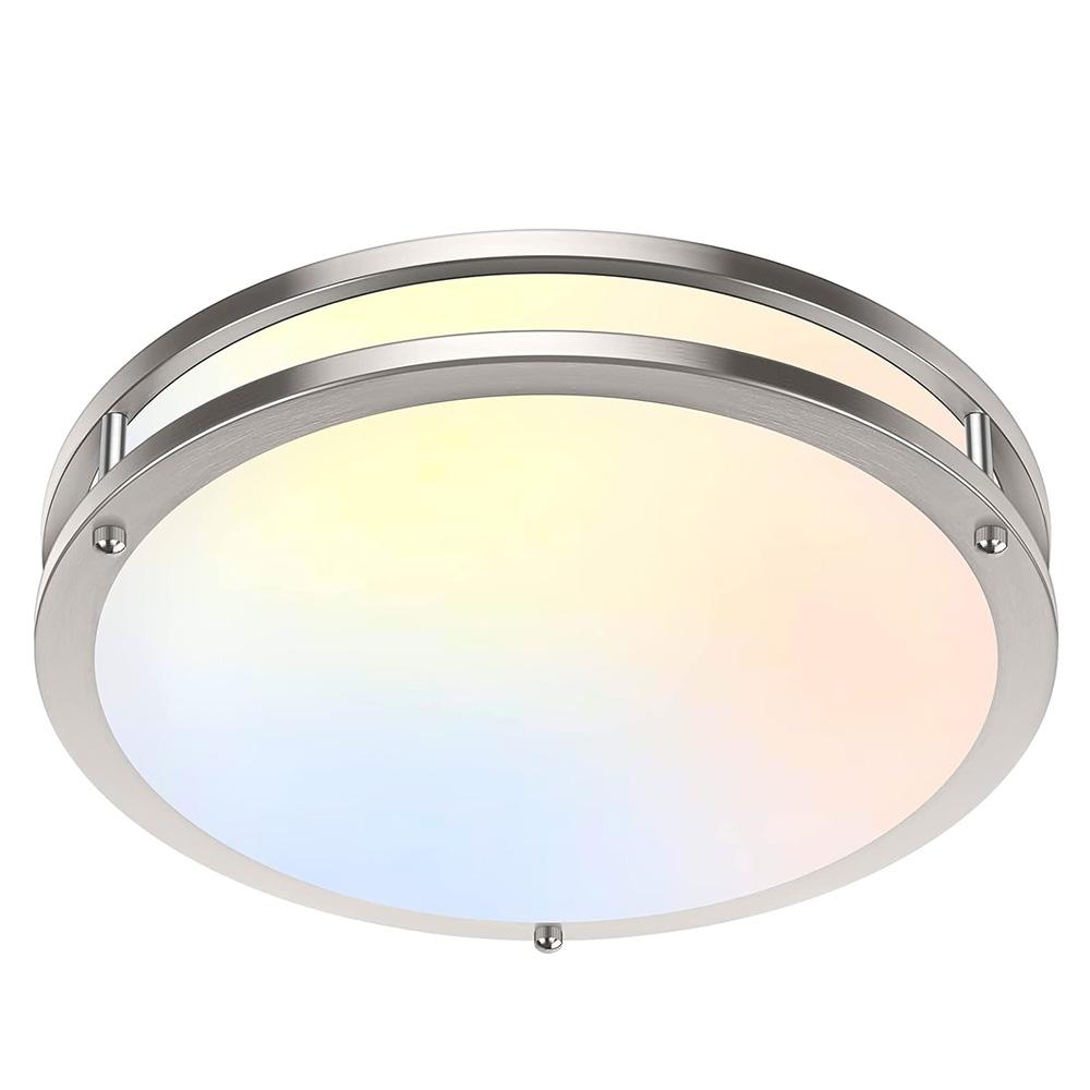 Best Quality Slim 36W ETL 5CCT Dimmable Surface Mount Led Ceiling Light IP44 Rated Round Ceiling Lamp for Indoor Home Lighting 13 inch 36W&5CCT&Yes белый