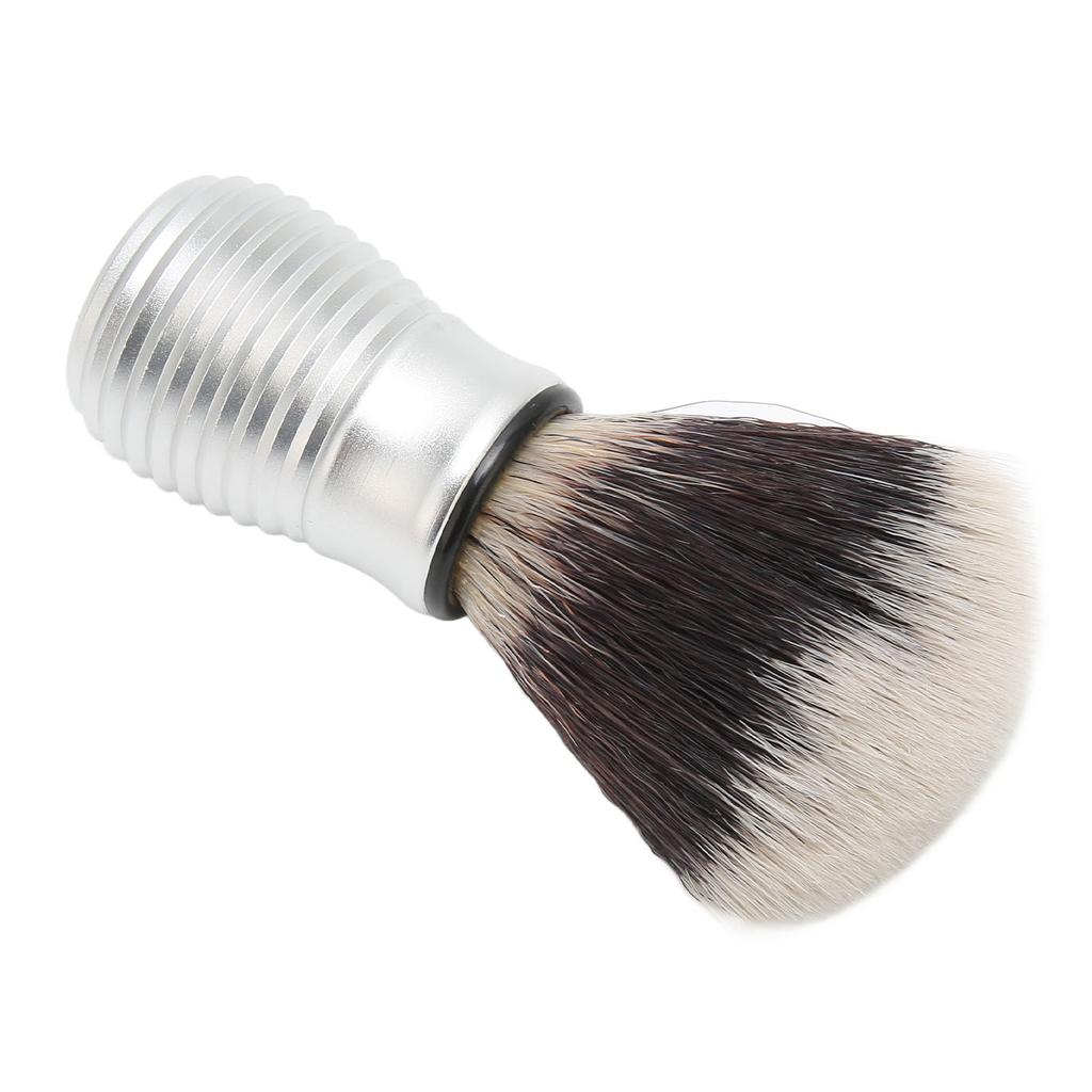 Shaving Brush Quick Drying Easy Cleaning Lightweight Curved Aluminum Alloy Handle Hair Salon Tool