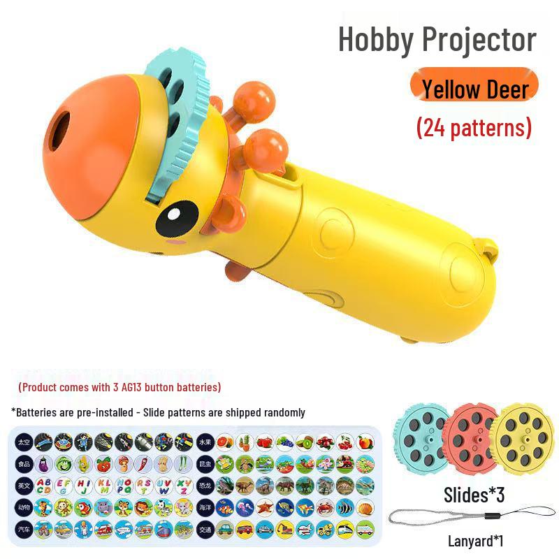 Multifunctional Cartoon Deer Projection Drawing and Writing Table Toy Set for Kids