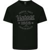 Vintage Year 67th Birthday 1958 Mens Light Cotton T-Shirt Black Unisex T-Shirt