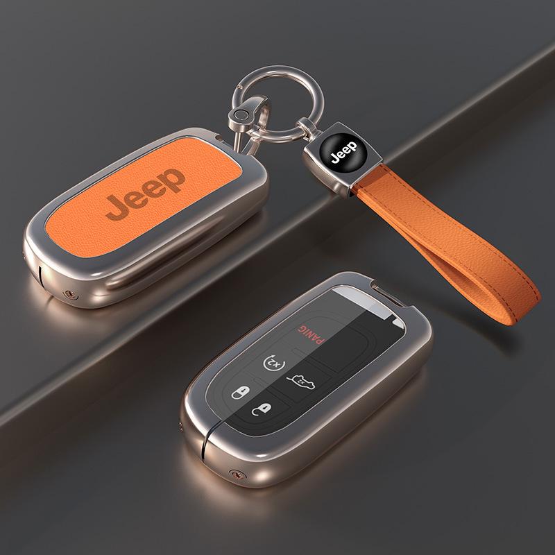 Metal Key Shell for Jeep: Compass, Renegade, Cherokee, Wrangler