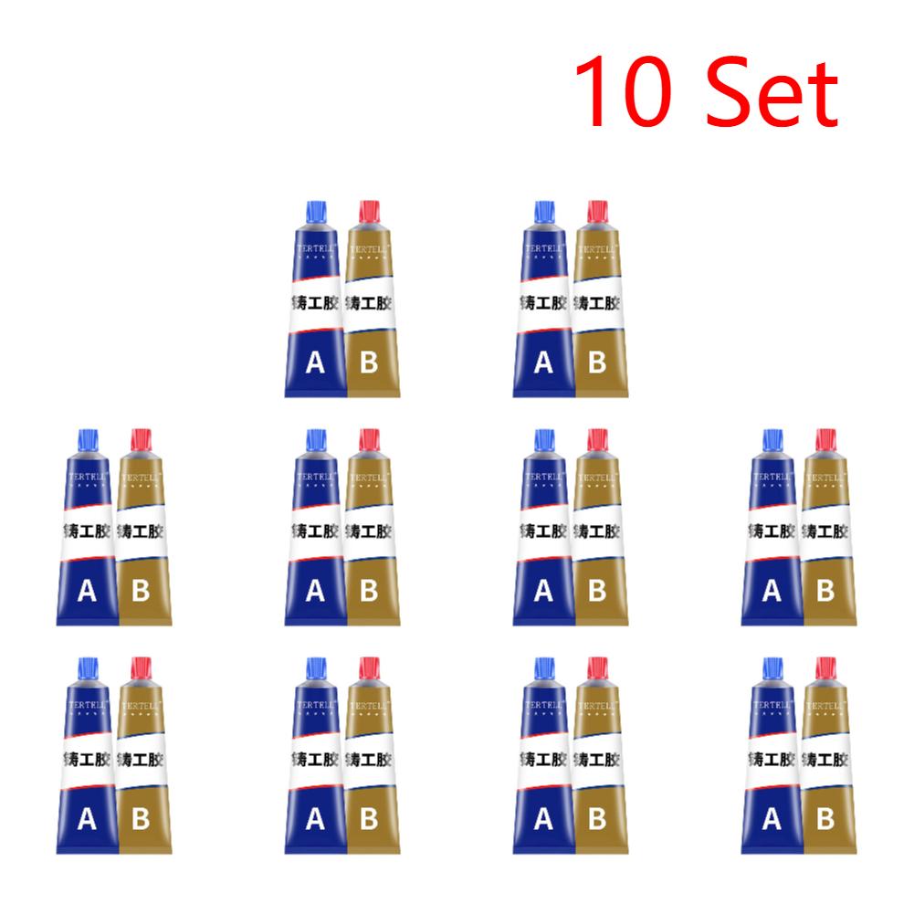 2-20pcs AB Glue Casting Adhesive Industrial Repair Agent Casting AB-Metal Cast Iron Damaged Crackle Welding Heat Resistant Glue