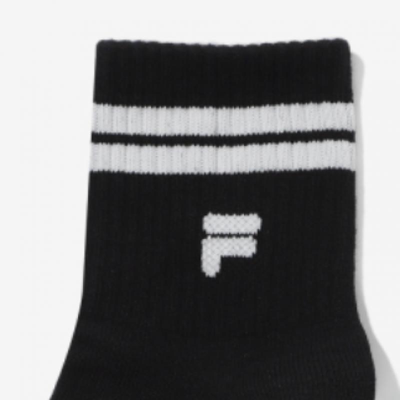 [Fila Kids] F Logo Long Neck Socks  Fk3scF5350x Blk  q0zFk3scF5350xBlk