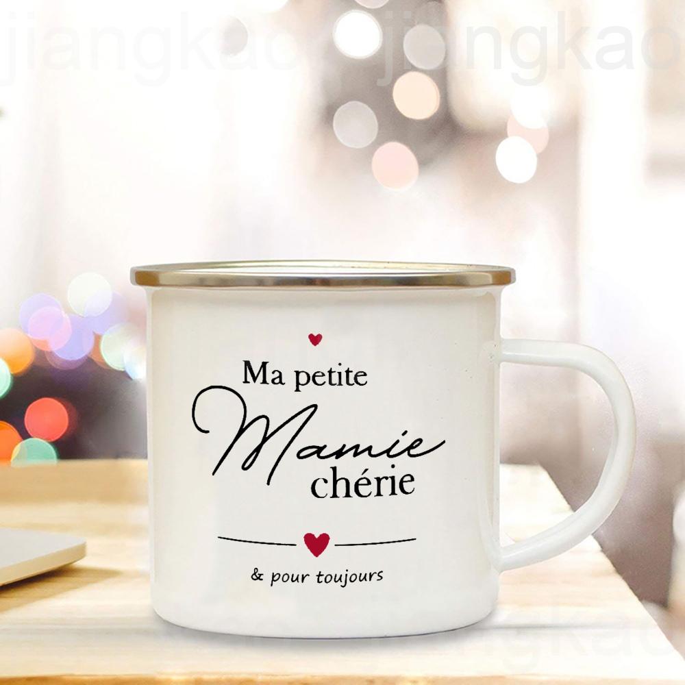 Thank You Grandma for All These Magical Moments Print Enamel Mug Outdoor Cup Drink Coffee Cups Holiday Birthday Gift for Grandma