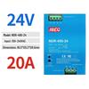 EDR-120-24 DIN Rail Power Supply 12/48V DC, 75/150/240/480W NDR Options