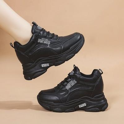 Woman Platform Sneakers Women Dad Sport Shoes Spring Autumn Fashion Female Wedge Basket High Heel Shoes Height Increased 3cm