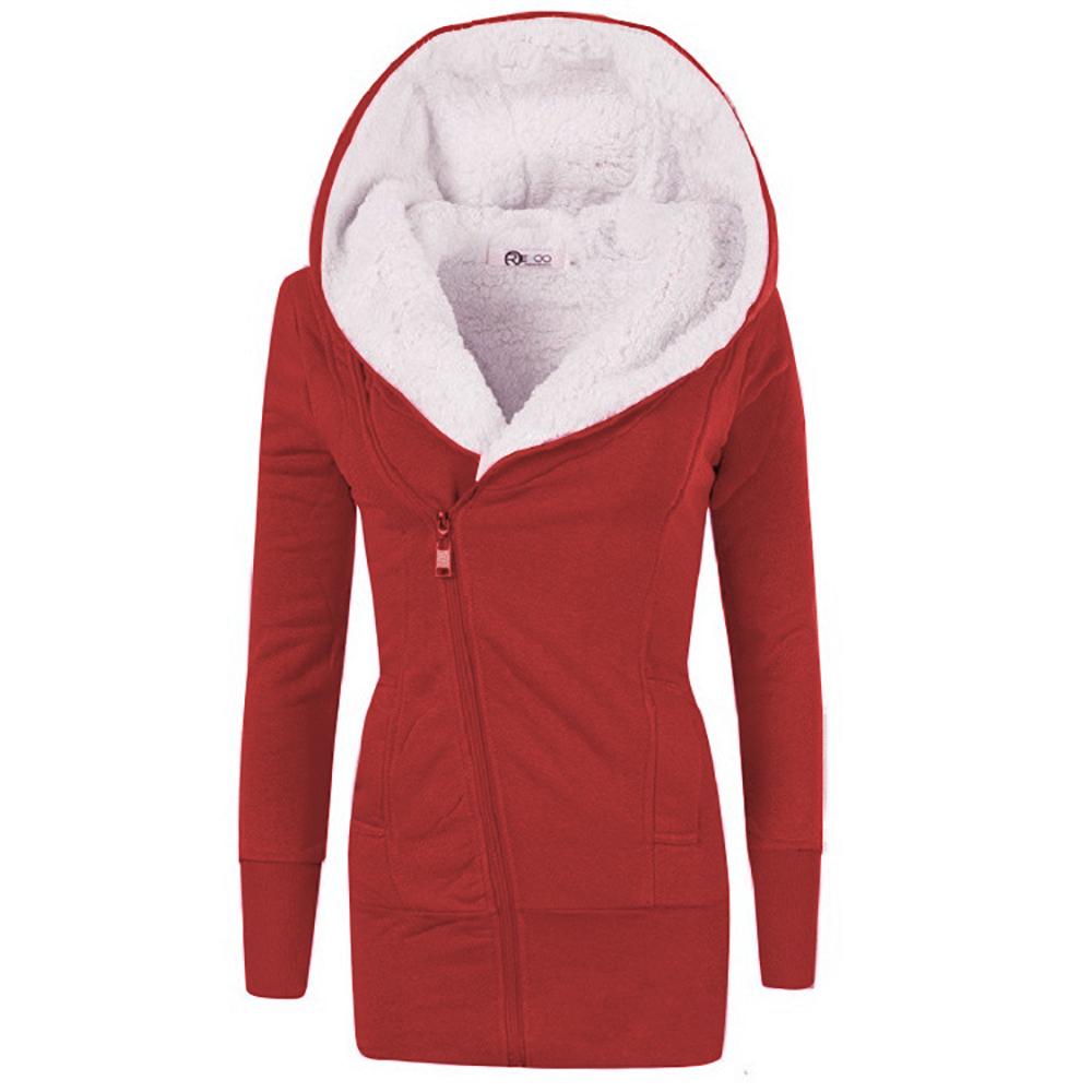 Buy Women Long Hooded Quilted Coats Casual Jacket Zipper Hooded Cotton