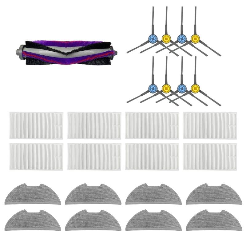 Vacuum Cleaner Rollers Brush Mopping Cloth Plastic Filter Side Brush Robot Vacuum Accessories Suitable for E10S Model