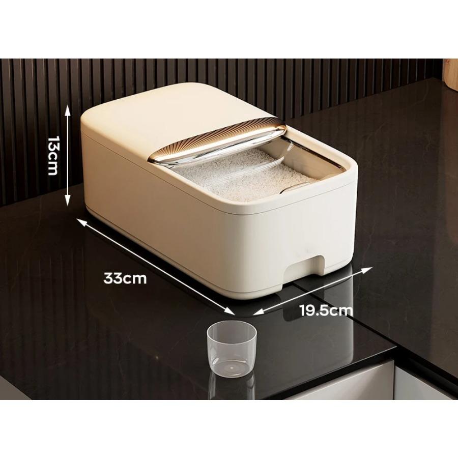 10KG Rice Storage Box Home with Lid Insect Proof Moisture Proof Rice Box Grain Sealed Jar Kitchen Container Storing Dry Grain