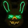 Halloween Horror Bloody Head Cover Mask Led Multicolor Rabbit Cosplay Face Mask Halloween Carnival Costume Headgear Props