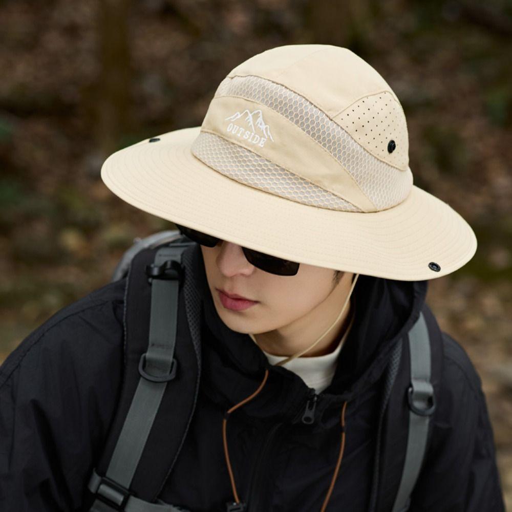 Quick-dry Folding Bucket Hat Waterproof Hiking Cap Simple Men Fisherman's Hat  Sports