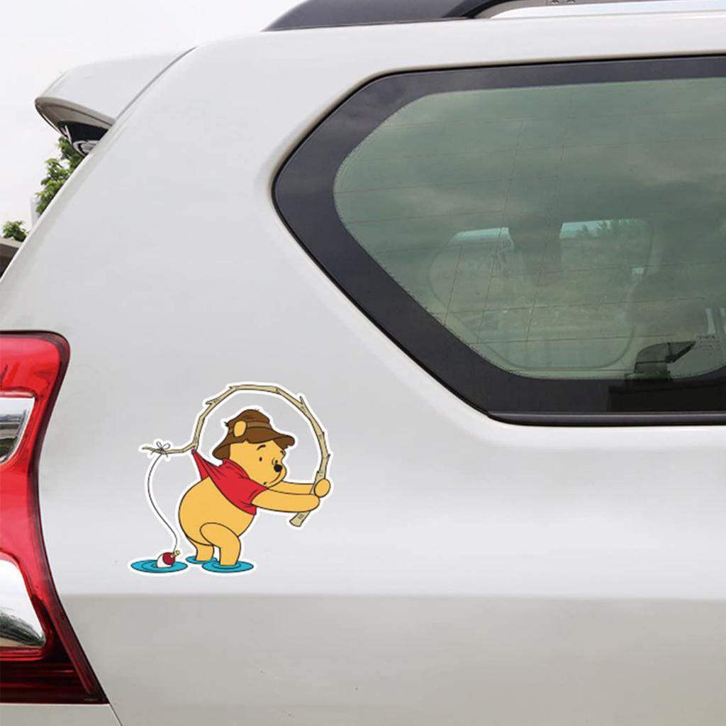 [GREDINO] Winnie the Pooh Waterproof Car Sticker for Suitcases, Laptops, Motorcycles, Helmets, and More