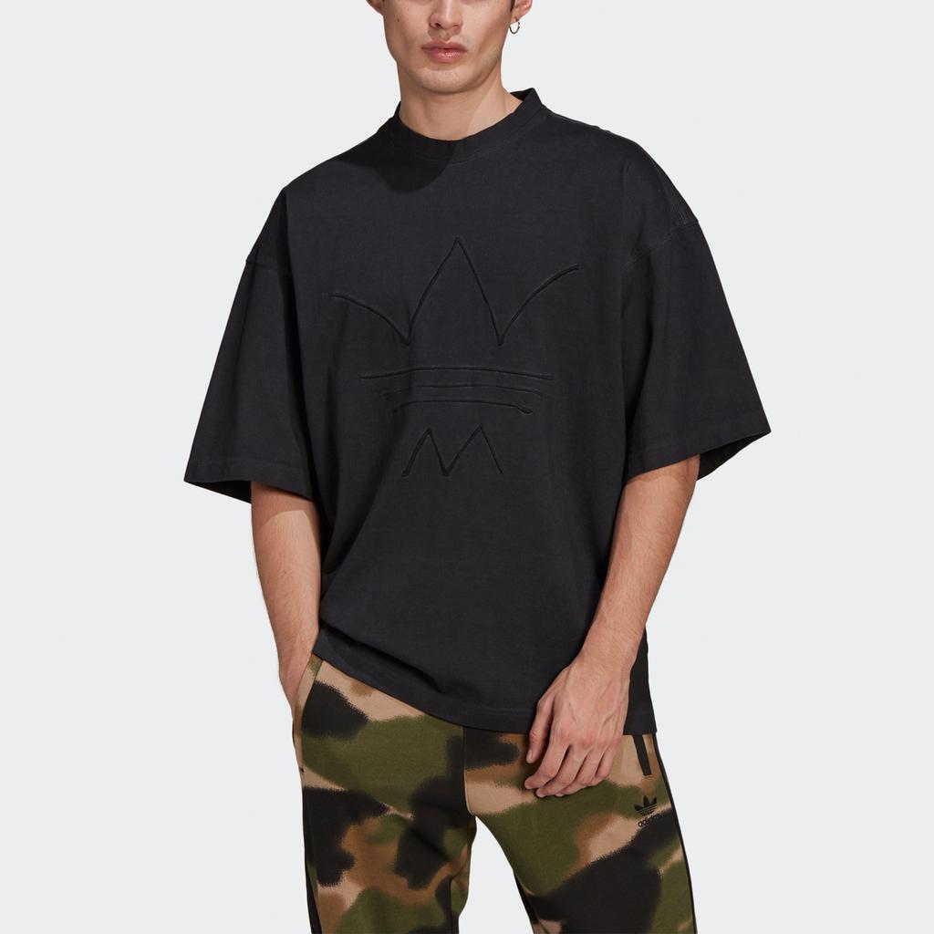 adidas Originals MENS Abstract Embroidered Short Sleeve Black Men's GN3323