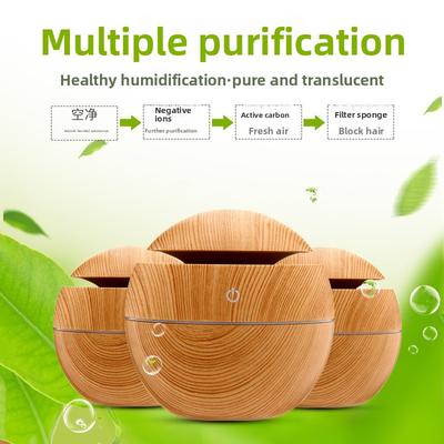Haushalt Holzmaserung Spray Luftbefeuchter Neu Elektrisch Rund Leise Luftreiniger Mini Pilz Aromatherapie Maschine