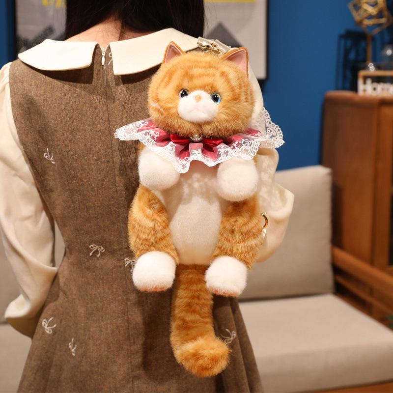Cat Plush Backpack & Kitten Doll - Stuffed Toy Gift for Kids